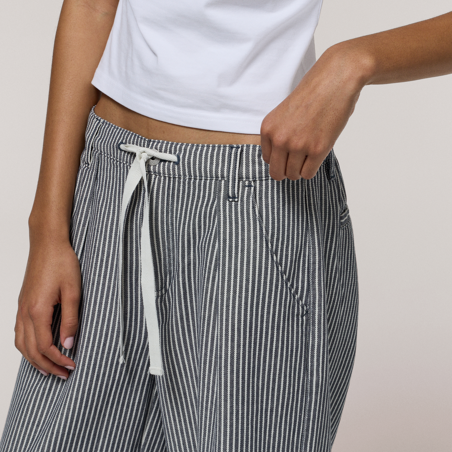 Cozi Drapey Pants - Women's - Stripe Print/Ombre Blue