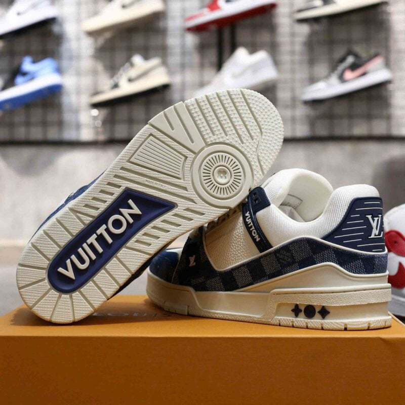 Louis Vuitton LV Trainer Sneaker Damier Denim Blue