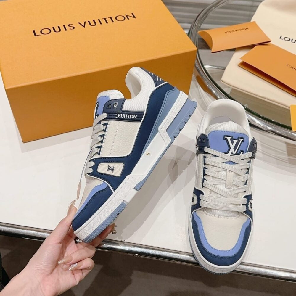 Louis Vuitton LV Trainer Blue Beige