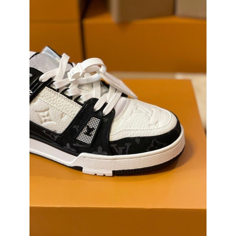Louis Vuitton LV Trainer Sneaker Monogram Black Denim