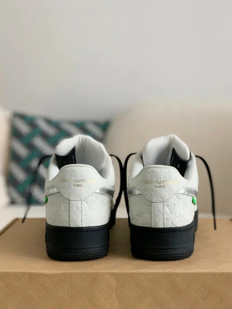 Louis Vuitton x Nike Air Force 1 Low White Black Silver