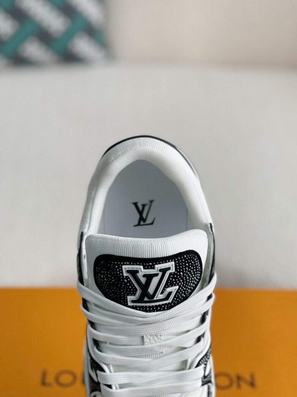 Louis Vuitton LV Trainer Sneaker Denim Monogram Black Diamond