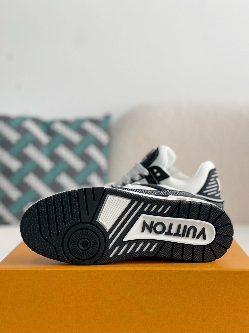 Louis Vuitton LV Trainer Sneaker Denim Monogram Black Diamond