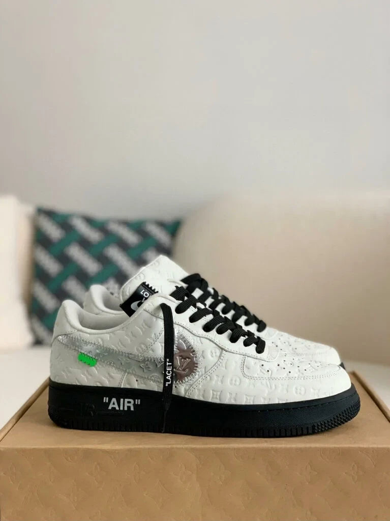 Louis Vuitton x Nike Air Force 1 Low White Black Silver