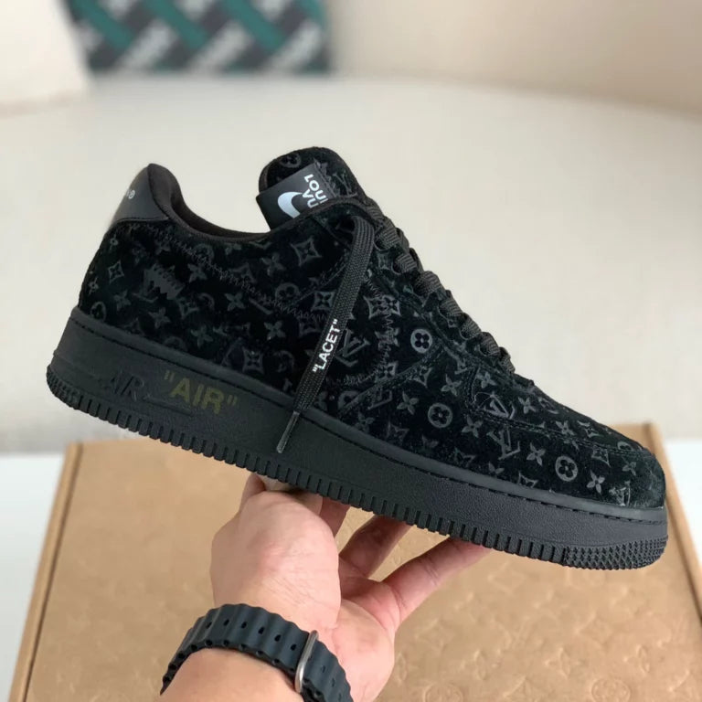 Louis Vuitton x Nike Air Force 1 Low Triple Black