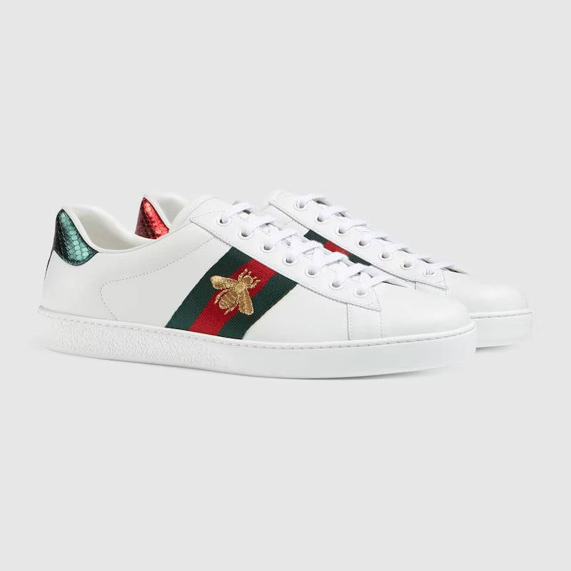 Mens Gucci Ace Sneaker With Embroidery