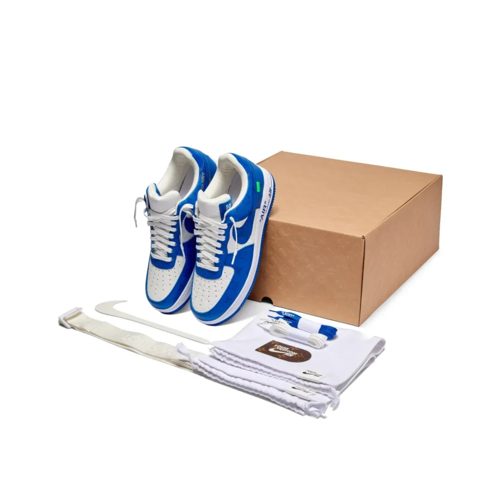 Louis Vuitton x Nike Air Force 1 Low By Virgil Abloh White/Blue