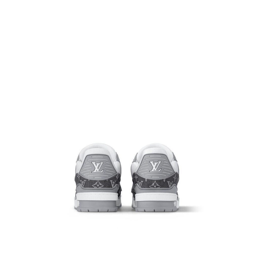 Louis Vuitton LV Trainer Sneaker Denim Monogram Grey