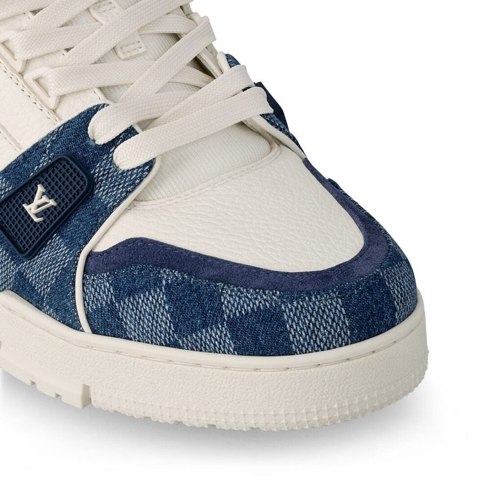 Louis Vuitton LV Trainer Sneaker Damier Denim Blue