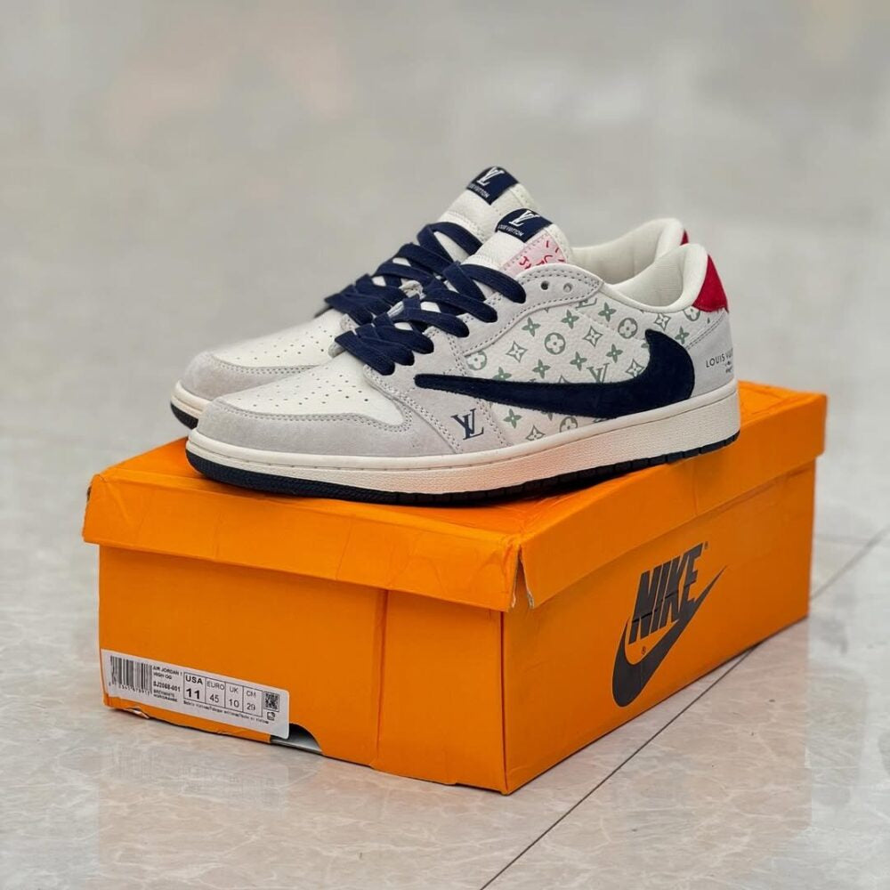 Louis Vuitton x Nike Air Jordan 1 Low Tricolor Monogram (Custom)