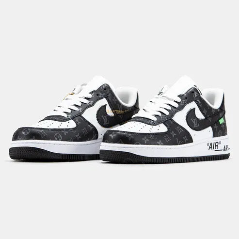 Louis Vuitton x Nike Air Force 1 Low Virgil Abloh  Black White Monogram