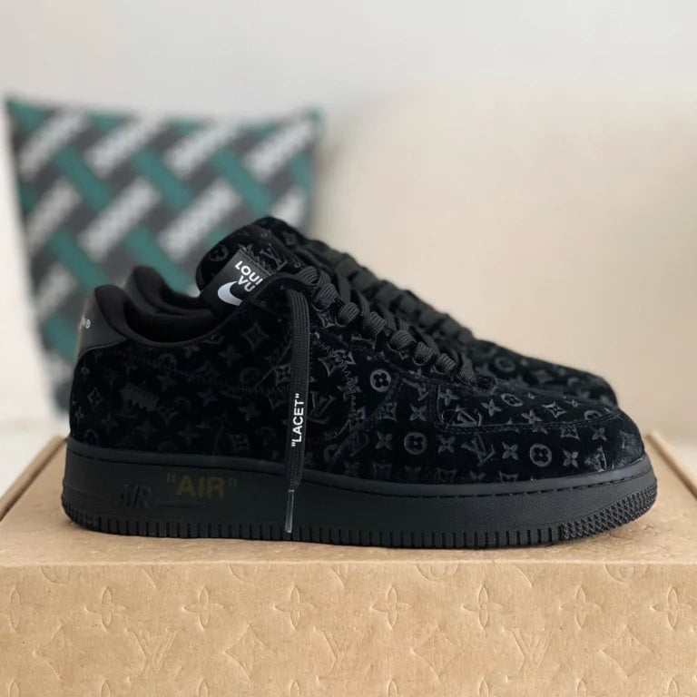 Louis Vuitton x Nike Air Force 1 Low Triple Black
