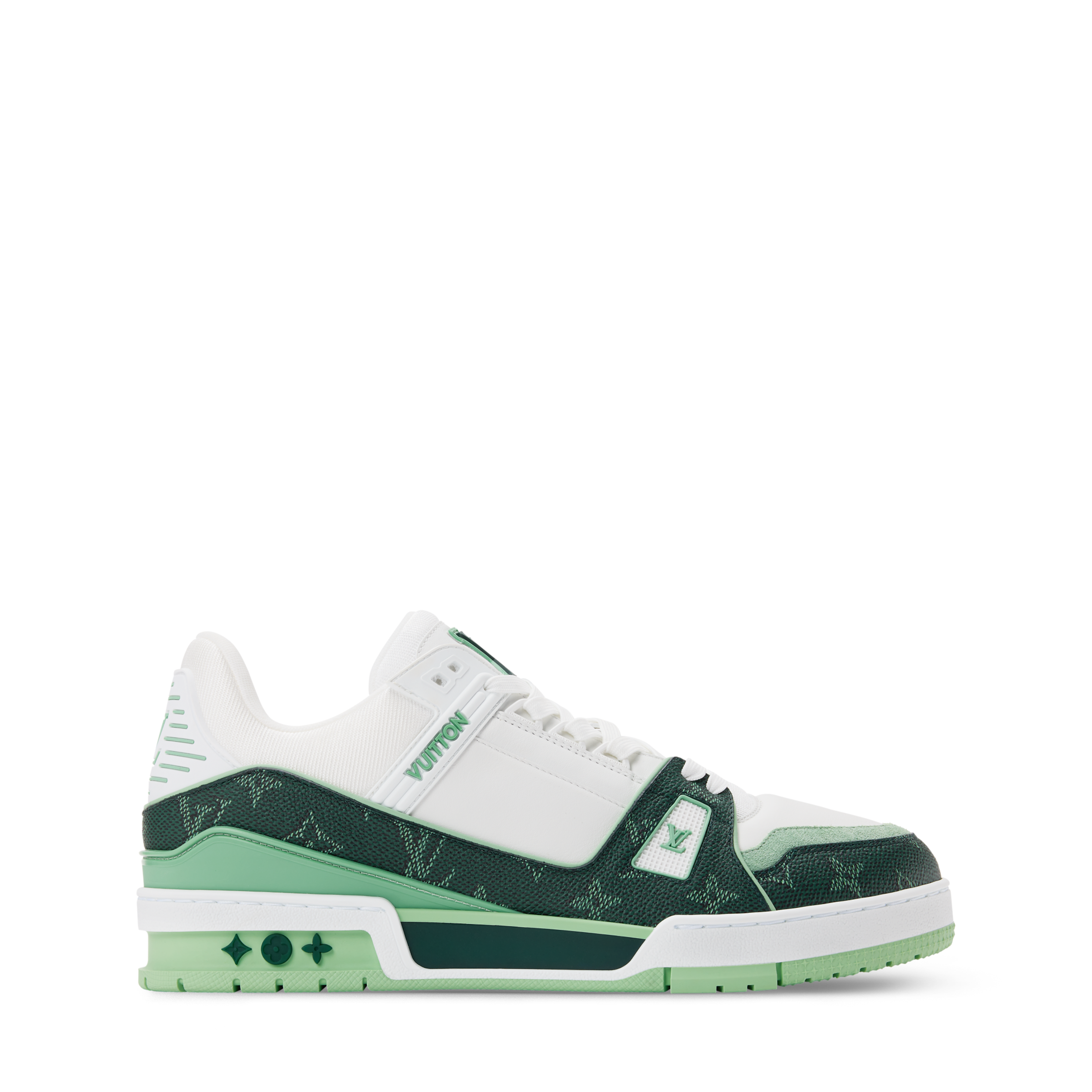 Louis Vuitton LV Trainer Green Monogram Leather Sneaker