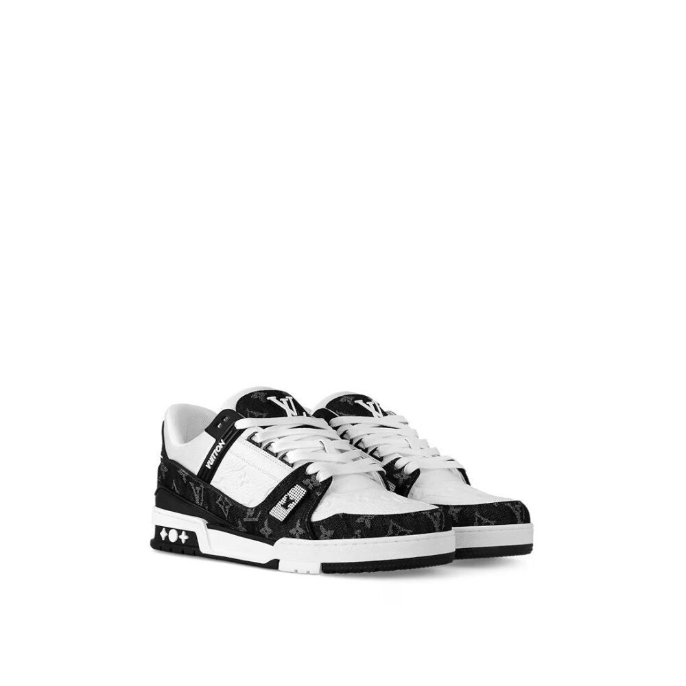 Louis Vuitton LV Trainer Sneaker Monogram Black Denim