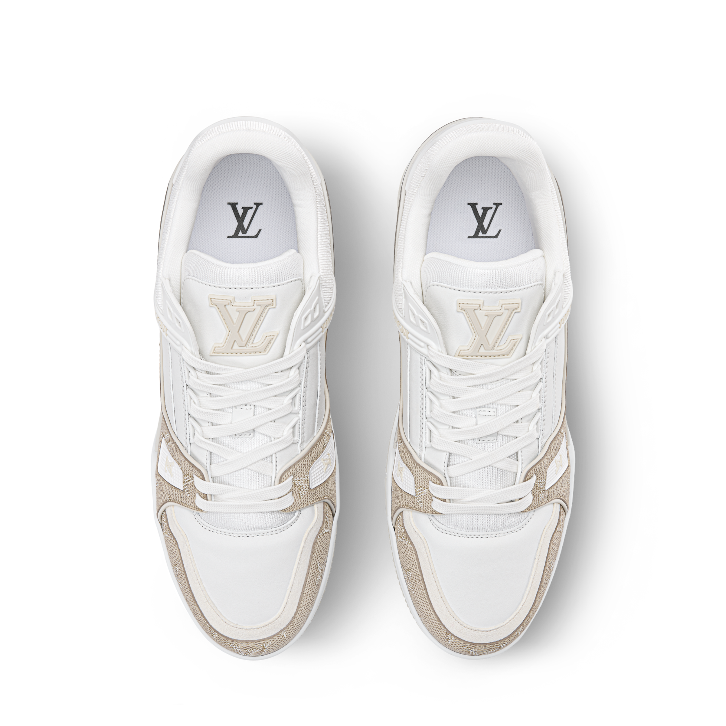 Louis Vuitton LV Trainer Beige Monogram Leather Sneaker