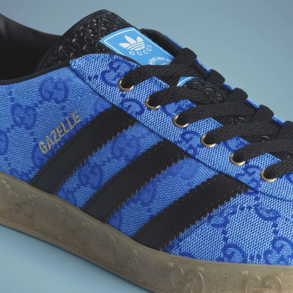 Adidas x Gucci Gazelle Blue GG Monogram