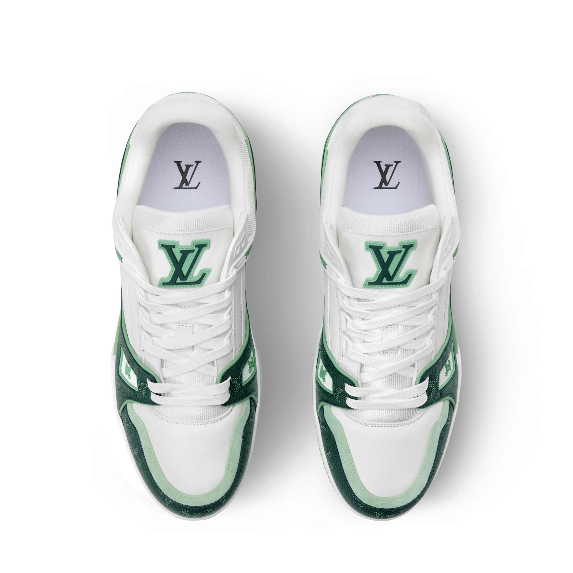 Louis Vuitton LV Trainer Green Monogram Leather Sneaker