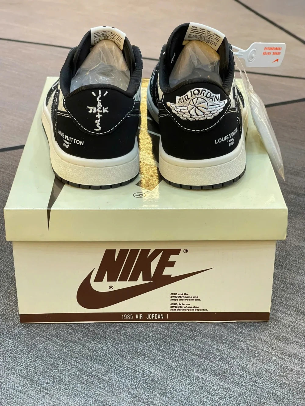 Louis Vuitton x Nike Air Jordan 1 Low Panda Monogram (Custom)