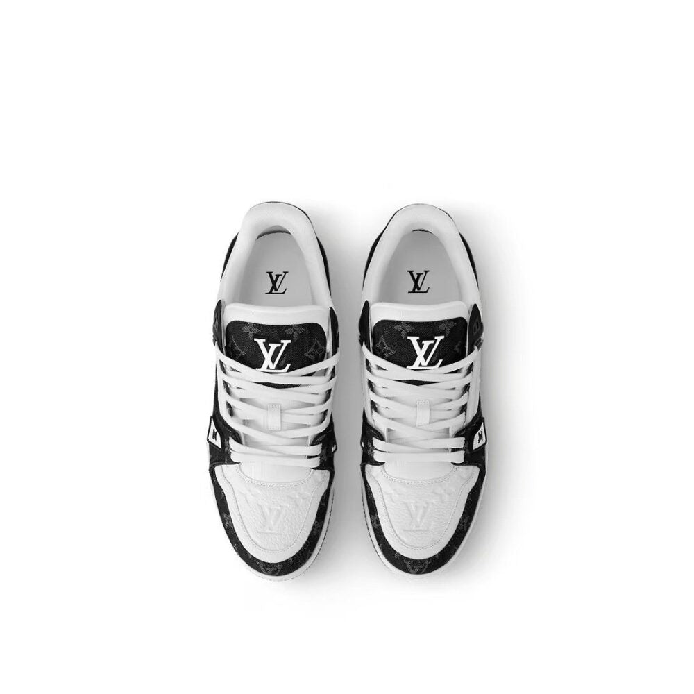 Louis Vuitton LV Trainer Sneaker Monogram Black Denim