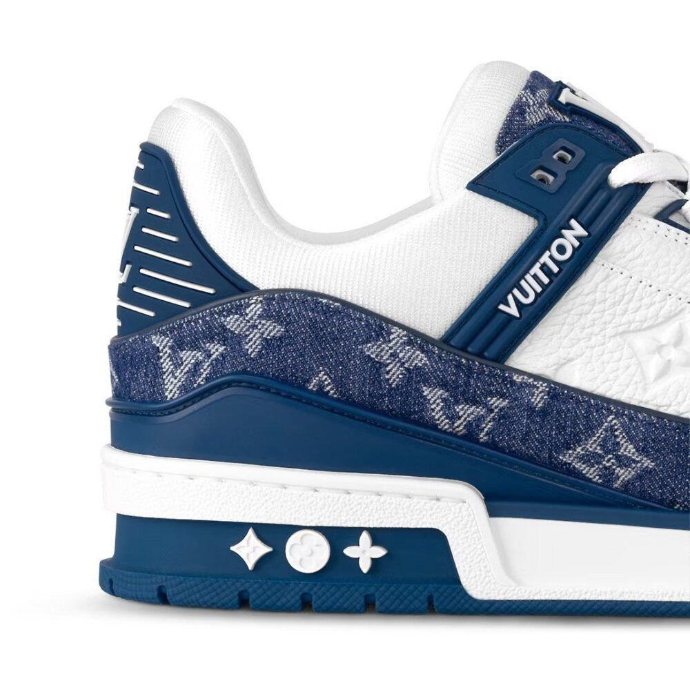 Louis Vuitton LV Trainer Sneaker Denim Monogram Blue