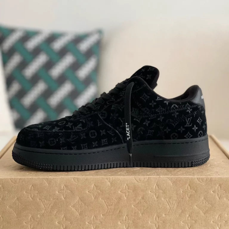 Louis Vuitton x Nike Air Force 1 Low Triple Black