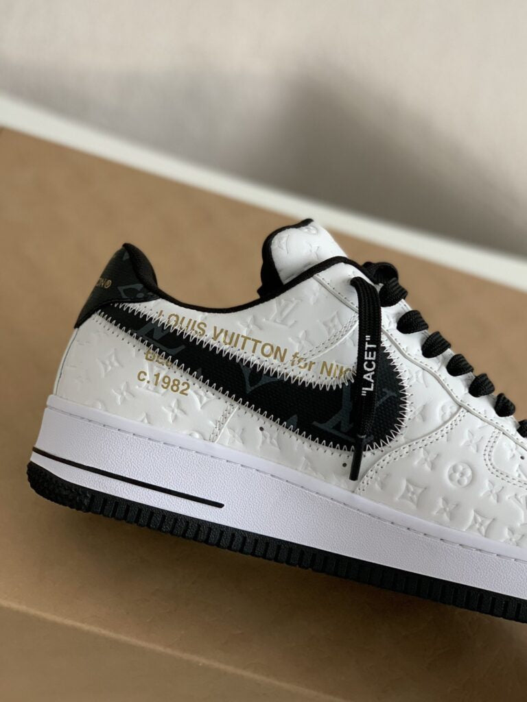 Louis Vuitton x Nike Air Force 1 Low White Black