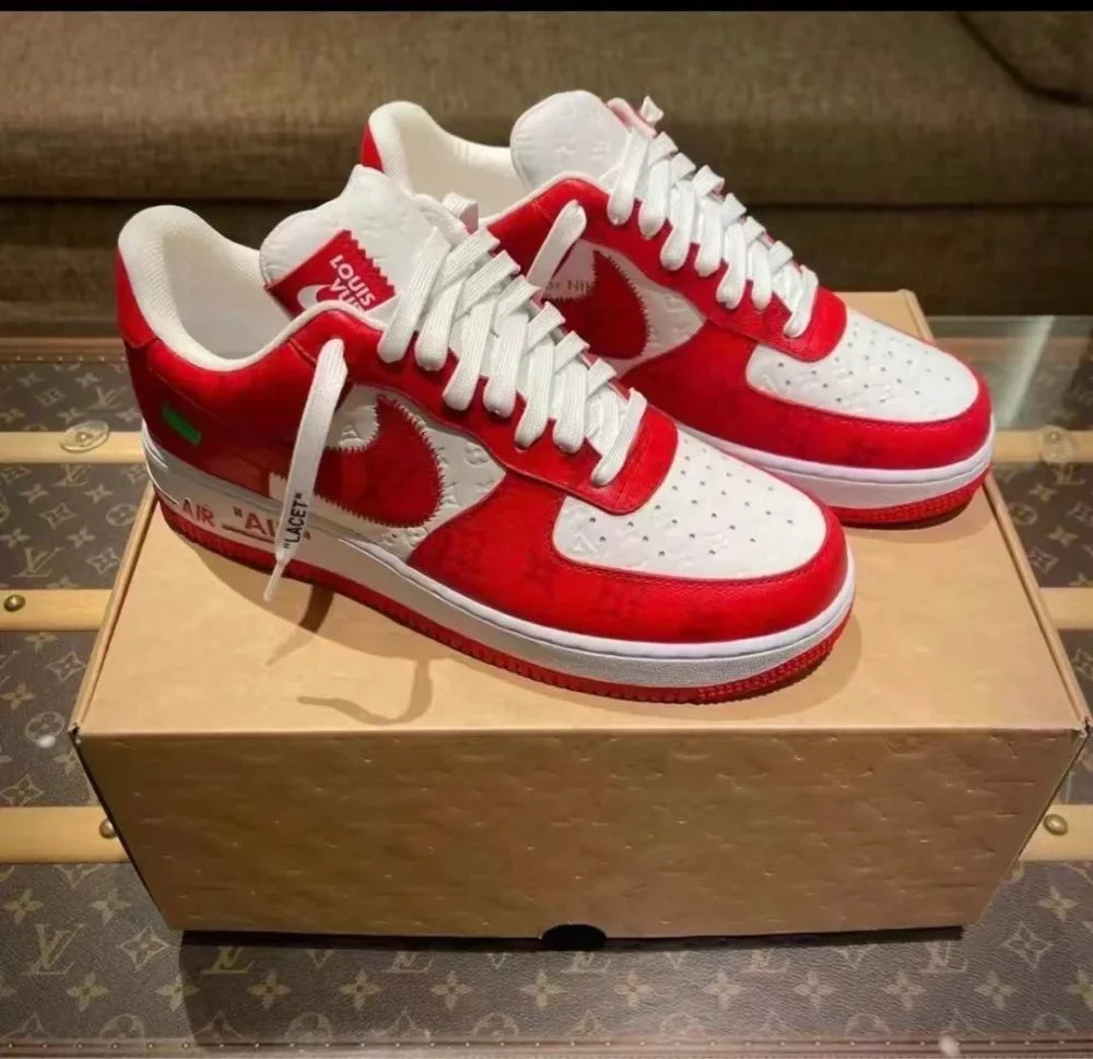Louis Vuitton x Nike Air Force 1 Low By Virgil Abloh White/Red