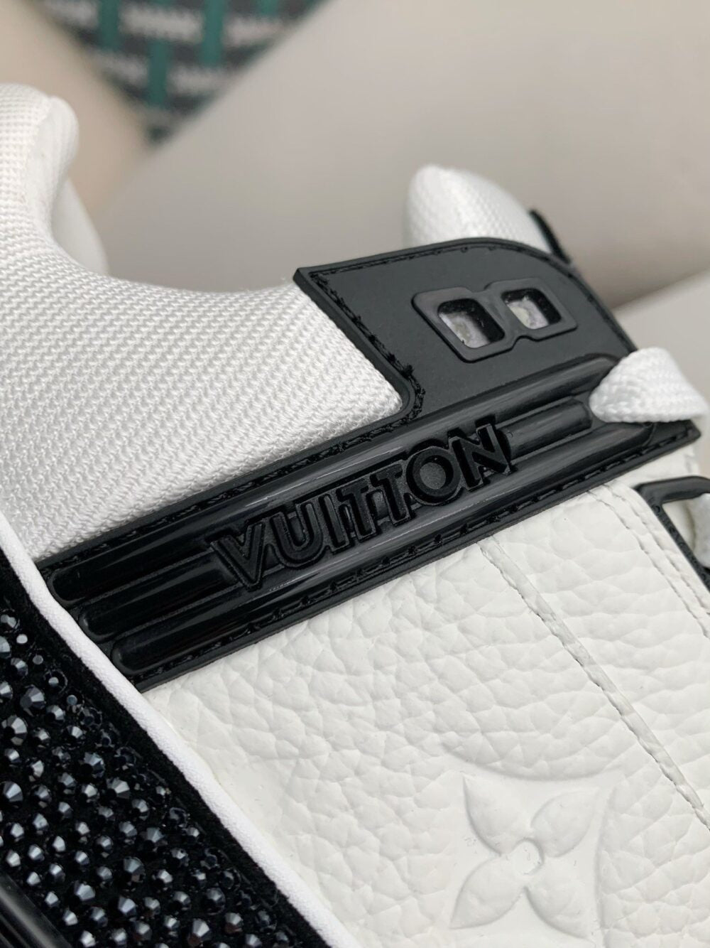 Louis Vuitton LV Trainer Sneaker Denim Monogram Black Diamond
