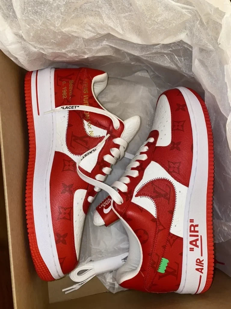 Louis Vuitton x Nike Air Force 1 Low By Virgil Abloh White/Red
