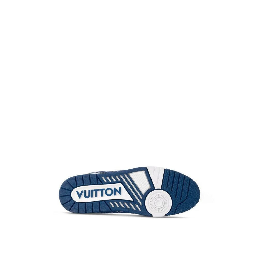 Louis Vuitton LV Trainer Sneaker Denim Monogram Blue