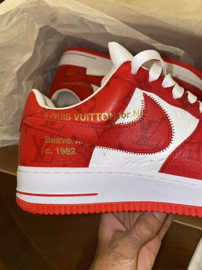 Louis Vuitton x Nike Air Force 1 Low By Virgil Abloh White/Red