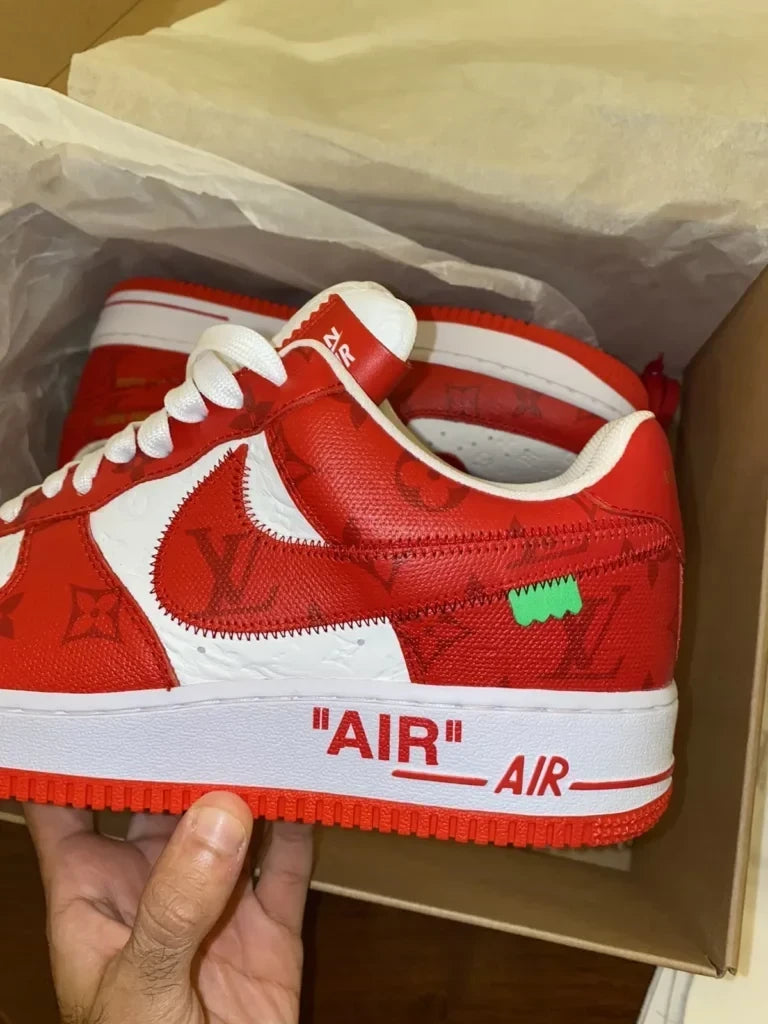 Louis Vuitton x Nike Air Force 1 Low By Virgil Abloh White/Red