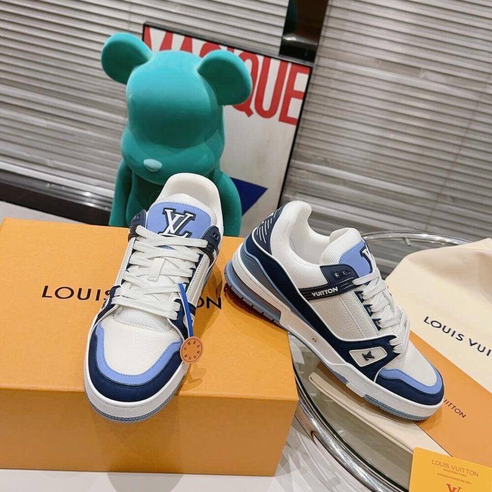 Louis Vuitton LV Trainer Blue Beige