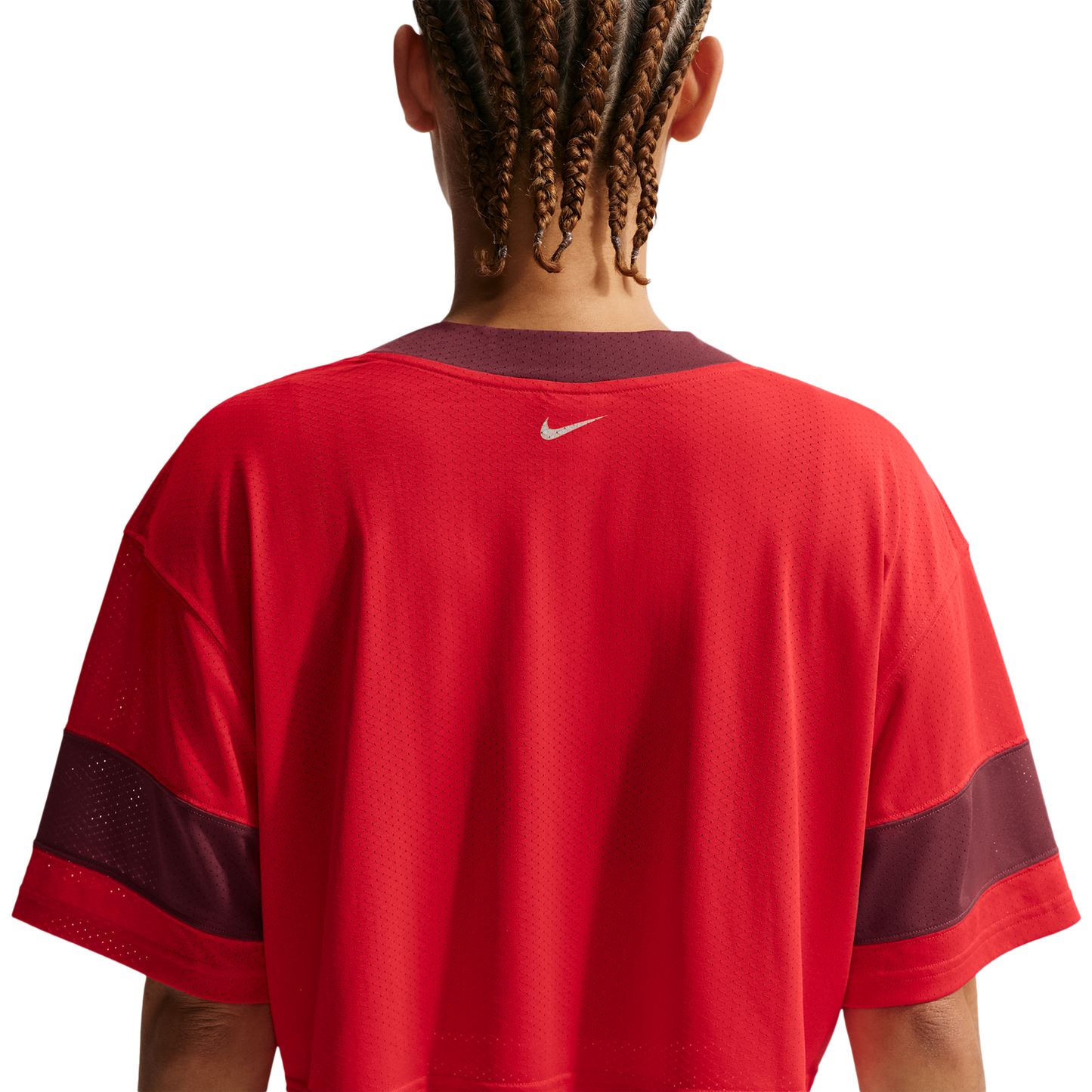 Nike NSW Crop Jersey - Women's - Team Red/Chalk/University Red