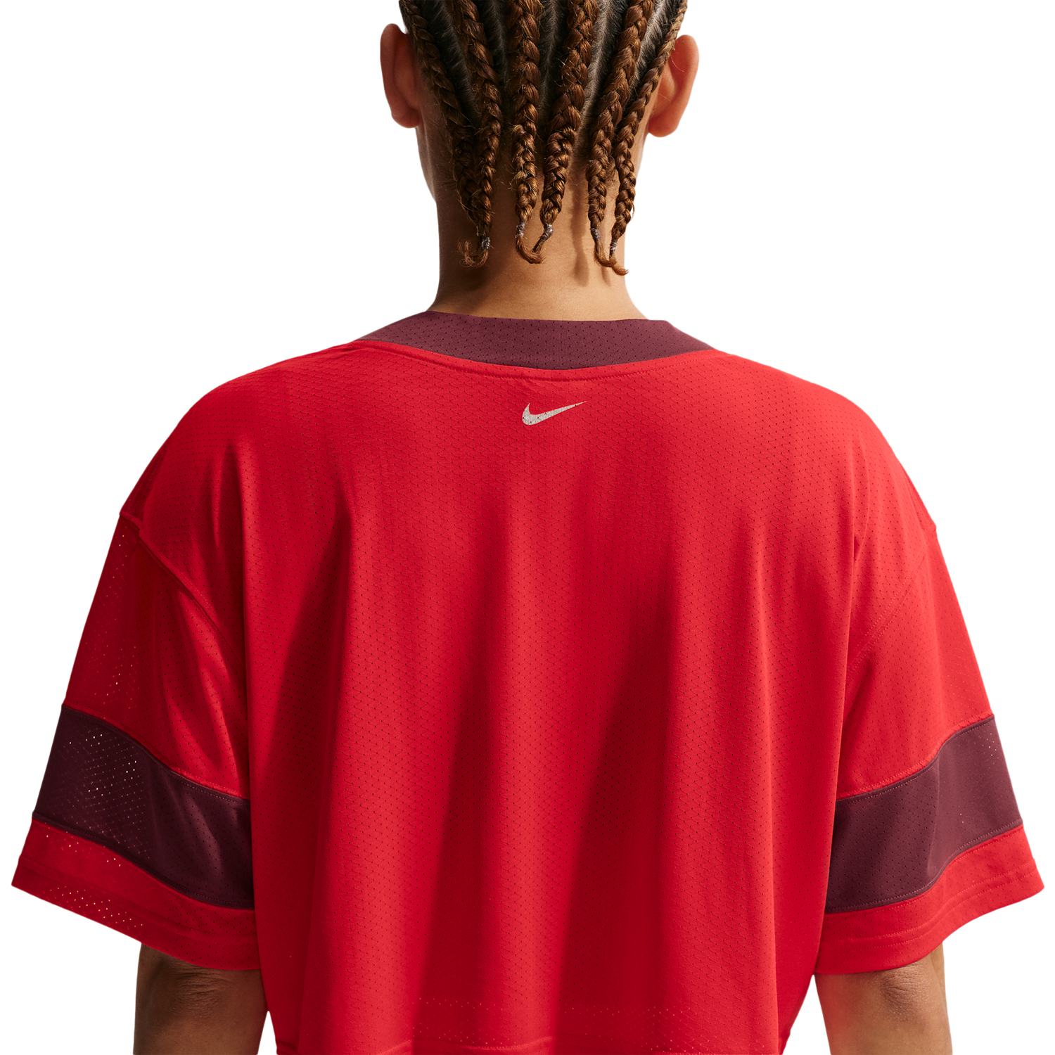 Nike NSW Crop Jersey - Women's - Team Red/Chalk/University Red