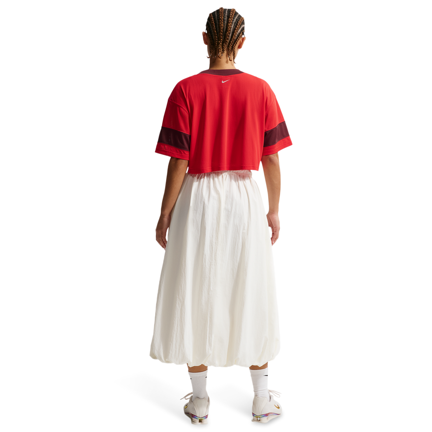 Nike NSW Crop Jersey - Women's - Team Red/Chalk/University Red