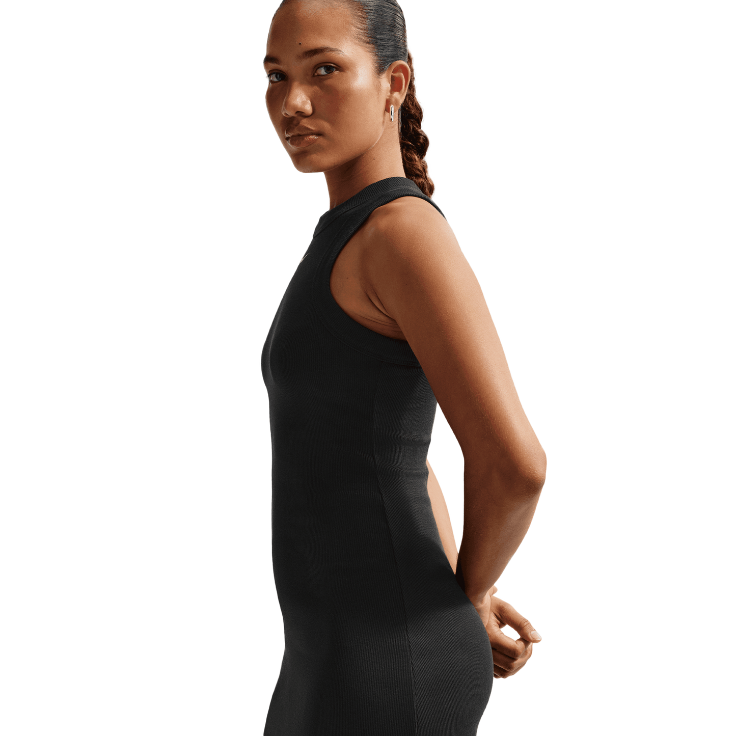 Nike NSW Chill Knit Rib Tank DRS - Women's - Black/Sail