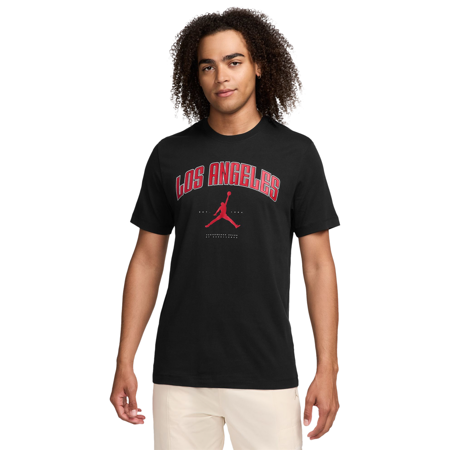 Jordan LA City LBR Short Sleeve Crew - Men's - Black