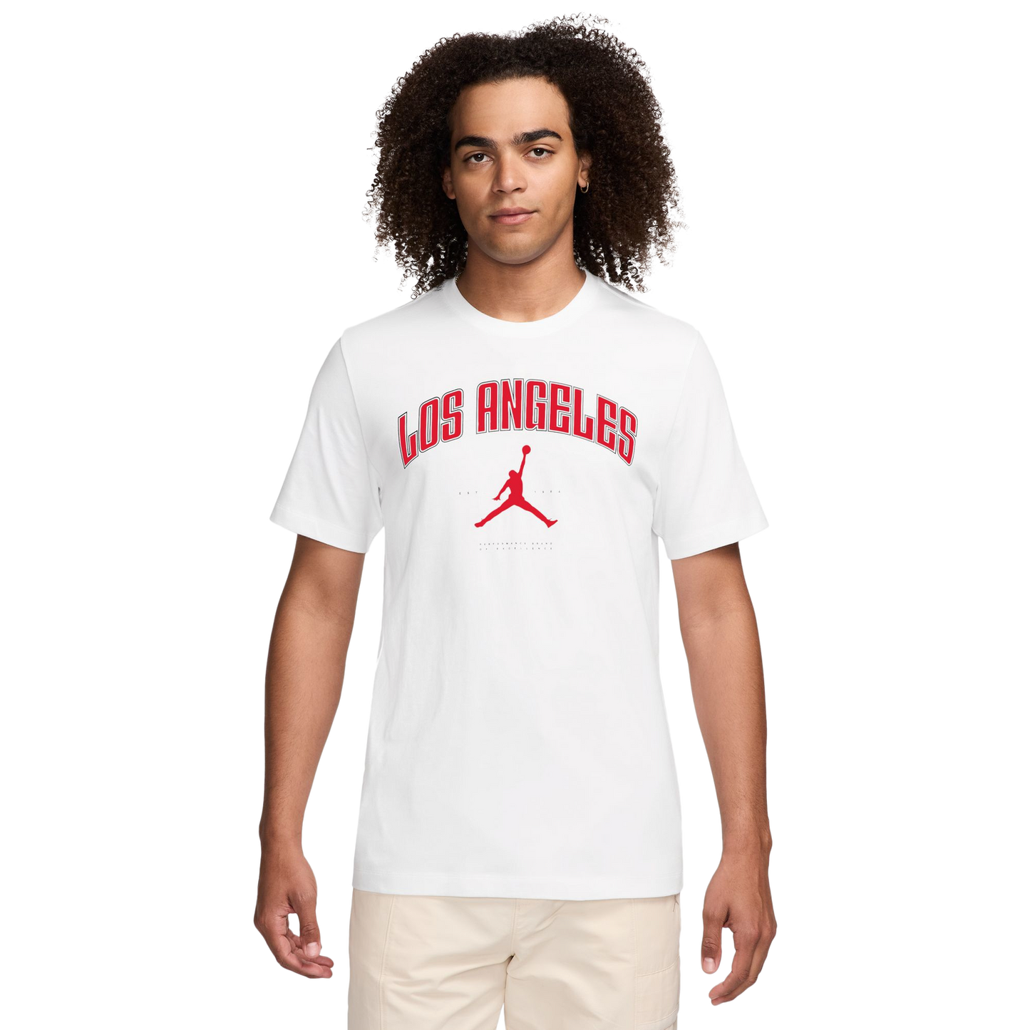 Jordan LA City LBR Short Sleeve Crew - Men's - White