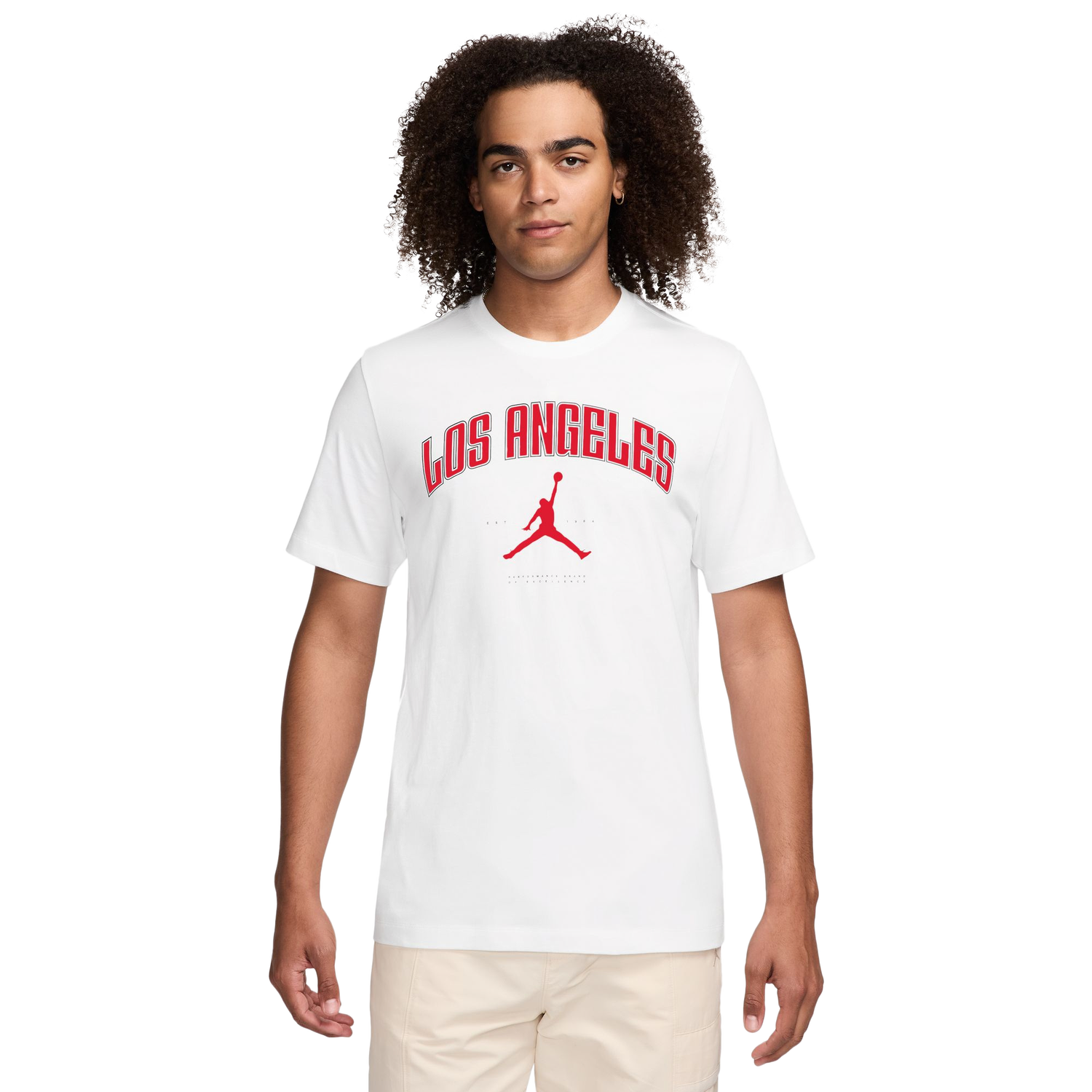 Jordan LA City LBR Short Sleeve Crew - Men's - White
