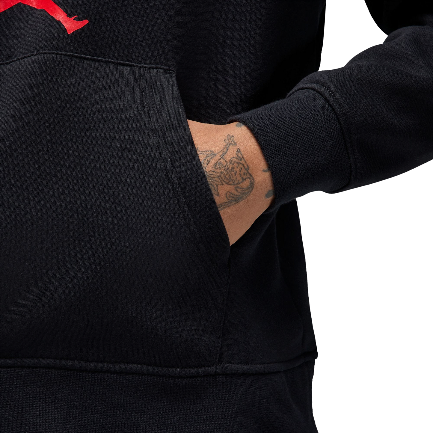 Jordan New York City HBR Fleece Pullover - Men's - Black/Red/Black
