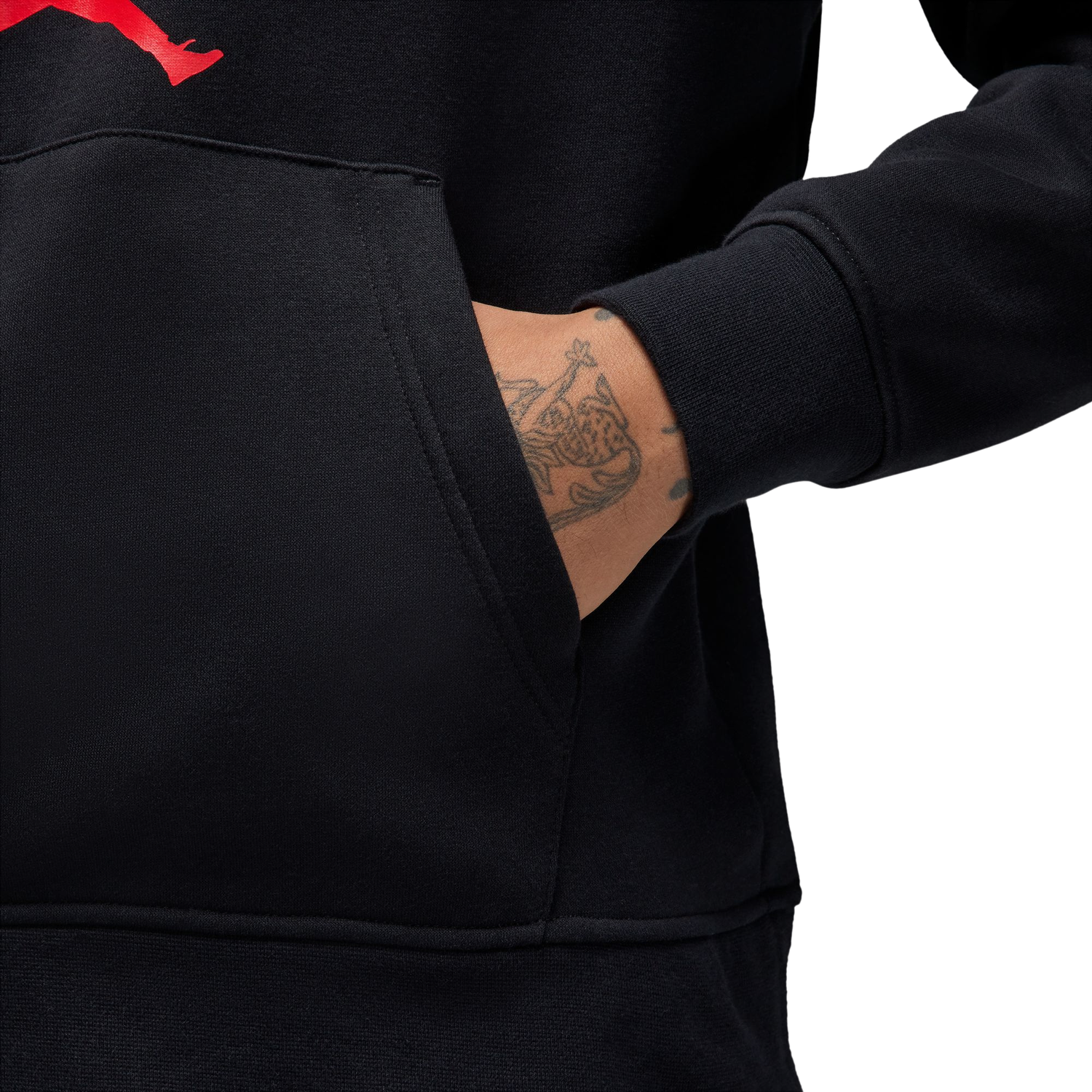 Jordan New York City HBR Fleece Pullover - Men's - Black/Red/Black