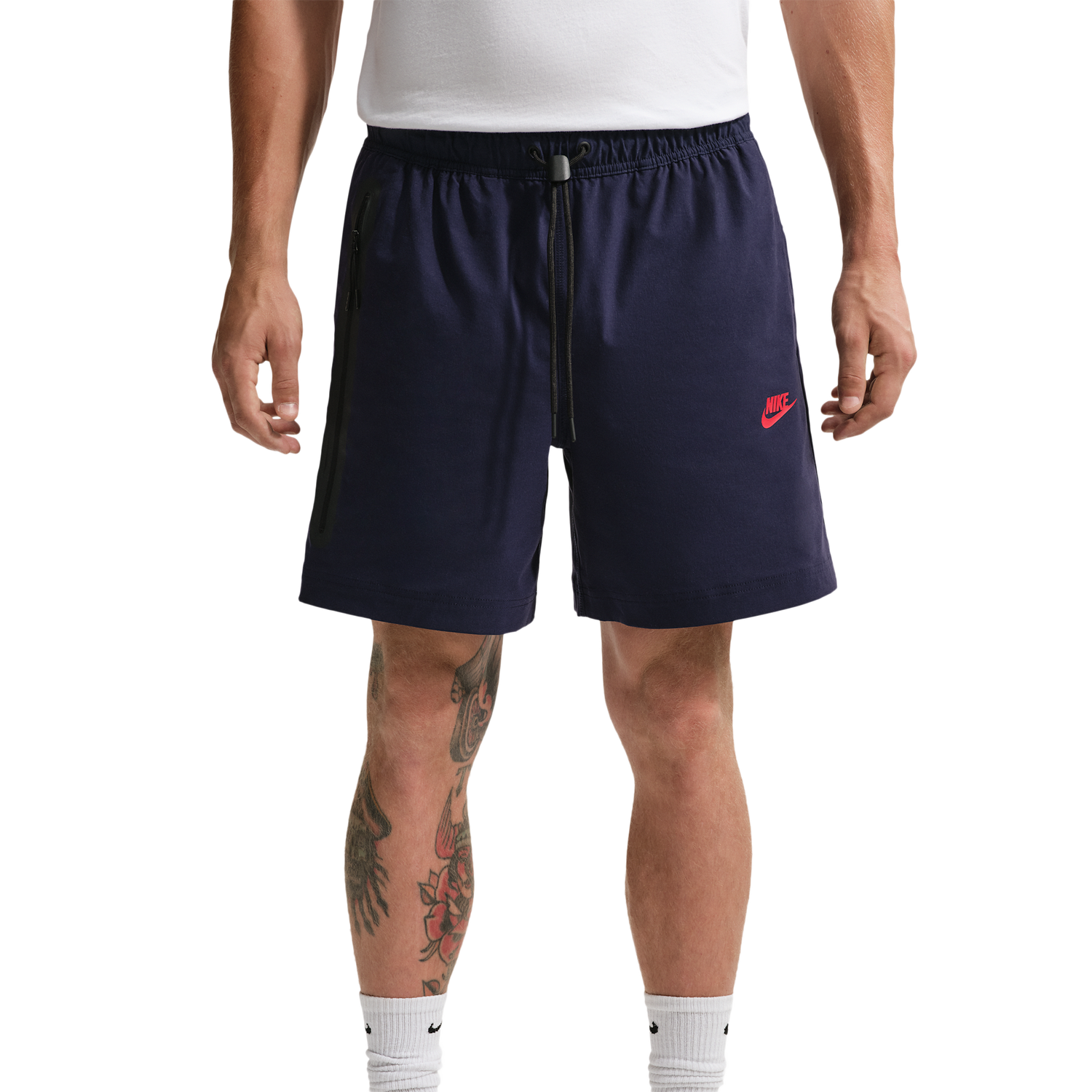 Nike Tech Woven Shorts - Men's - Blackened Blue/University Red