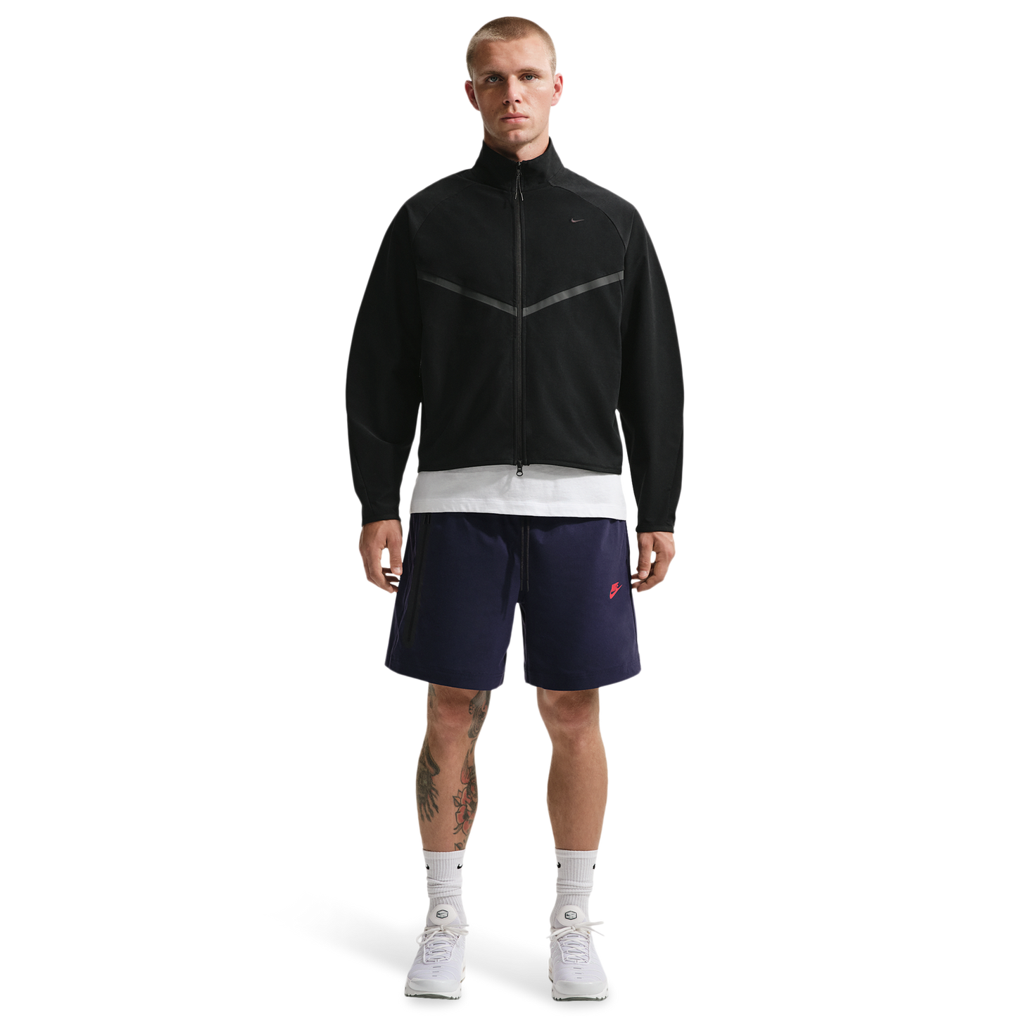 Nike Tech Woven Shorts - Men's - Blackened Blue/University Red