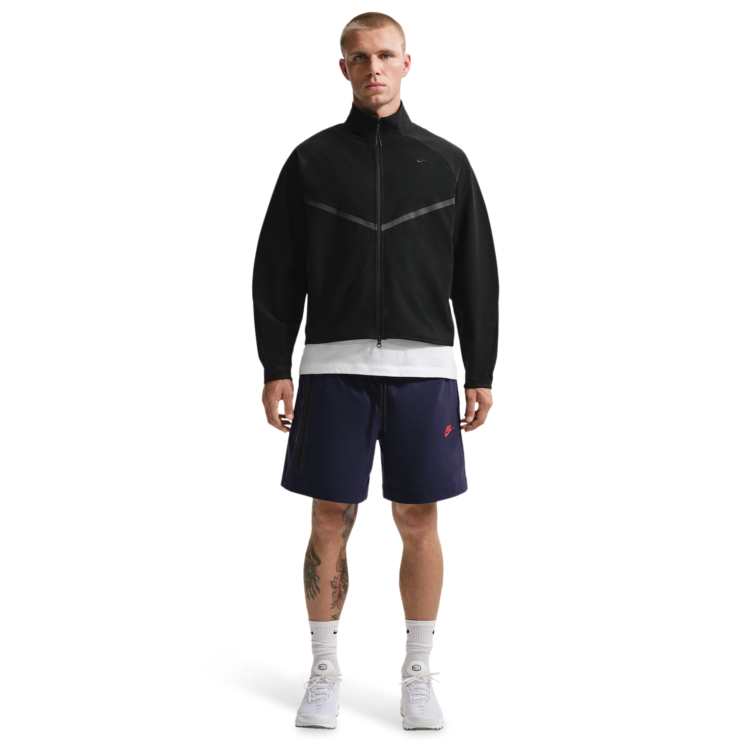 Nike Tech Woven Shorts - Men's - Blackened Blue/University Red