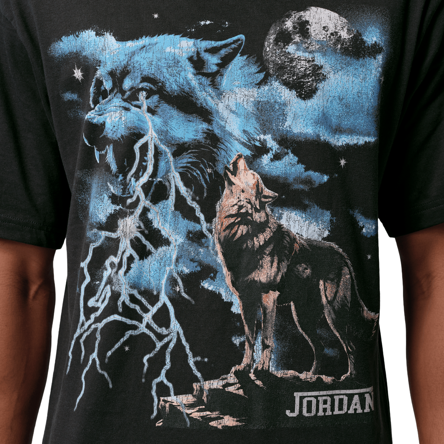 Jordan NC Howl Graphic Short Sleeve Crew - Men's - Wolf Grey/Off Noir