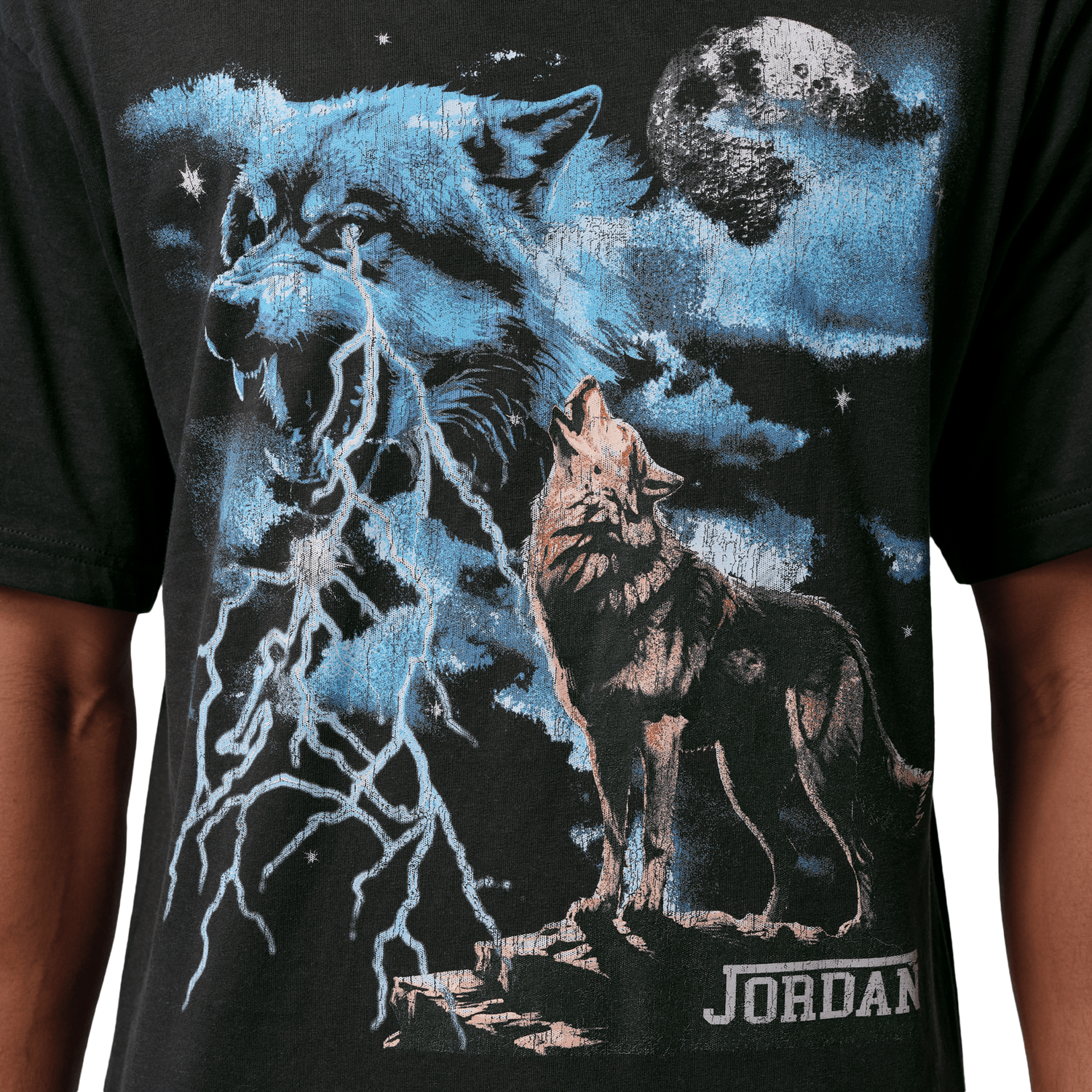 Jordan NC Howl Graphic Short Sleeve Crew - Men's - Wolf Grey/Off Noir