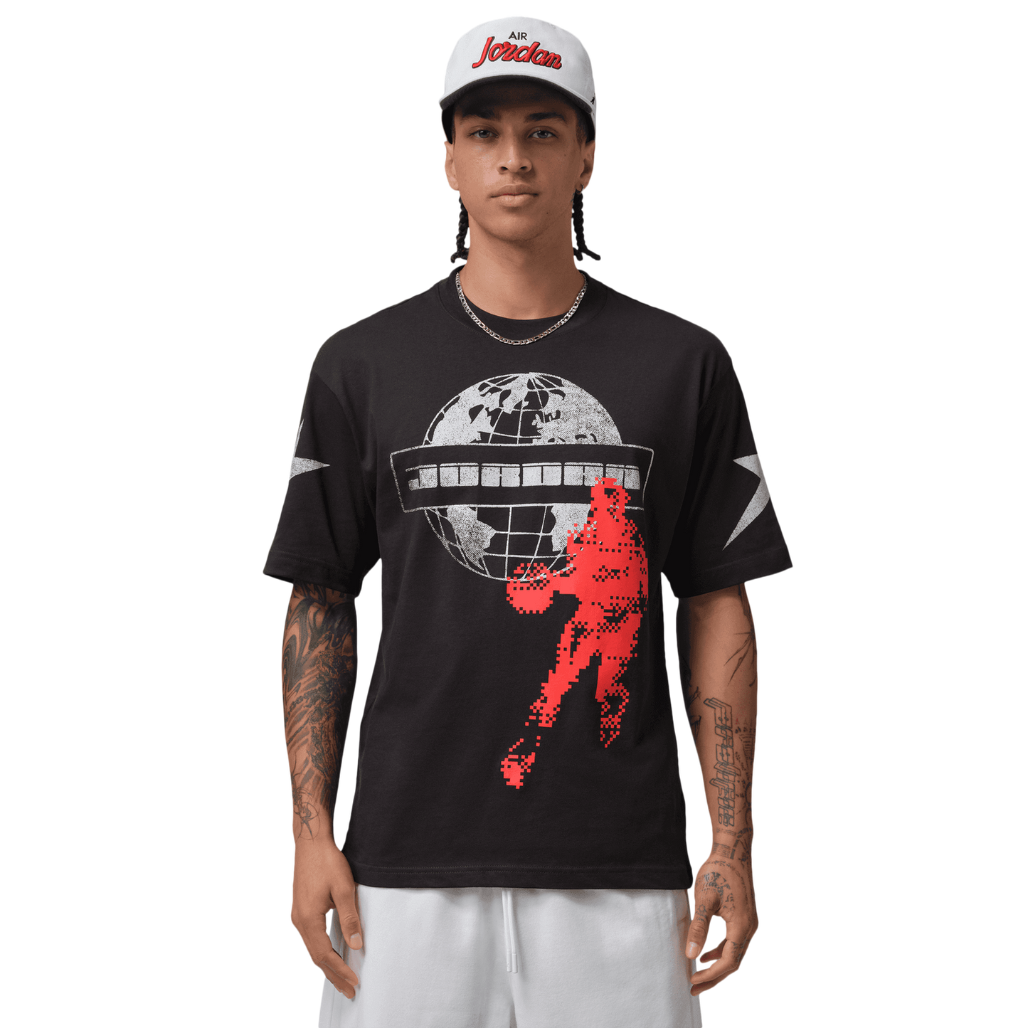 Jordan Star Graphic Short Sleeve Crew - Men's - Off Noir/Off Nor