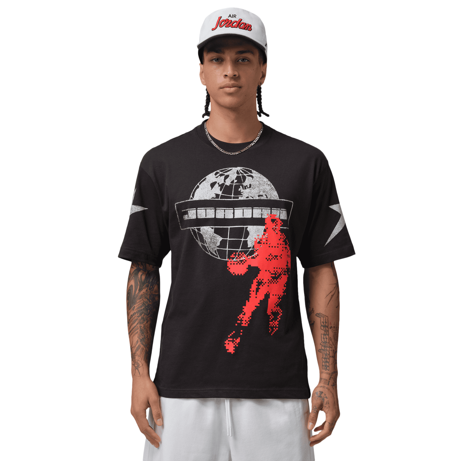 Jordan Star Graphic Short Sleeve Crew - Men's - Off Noir/Off Nor