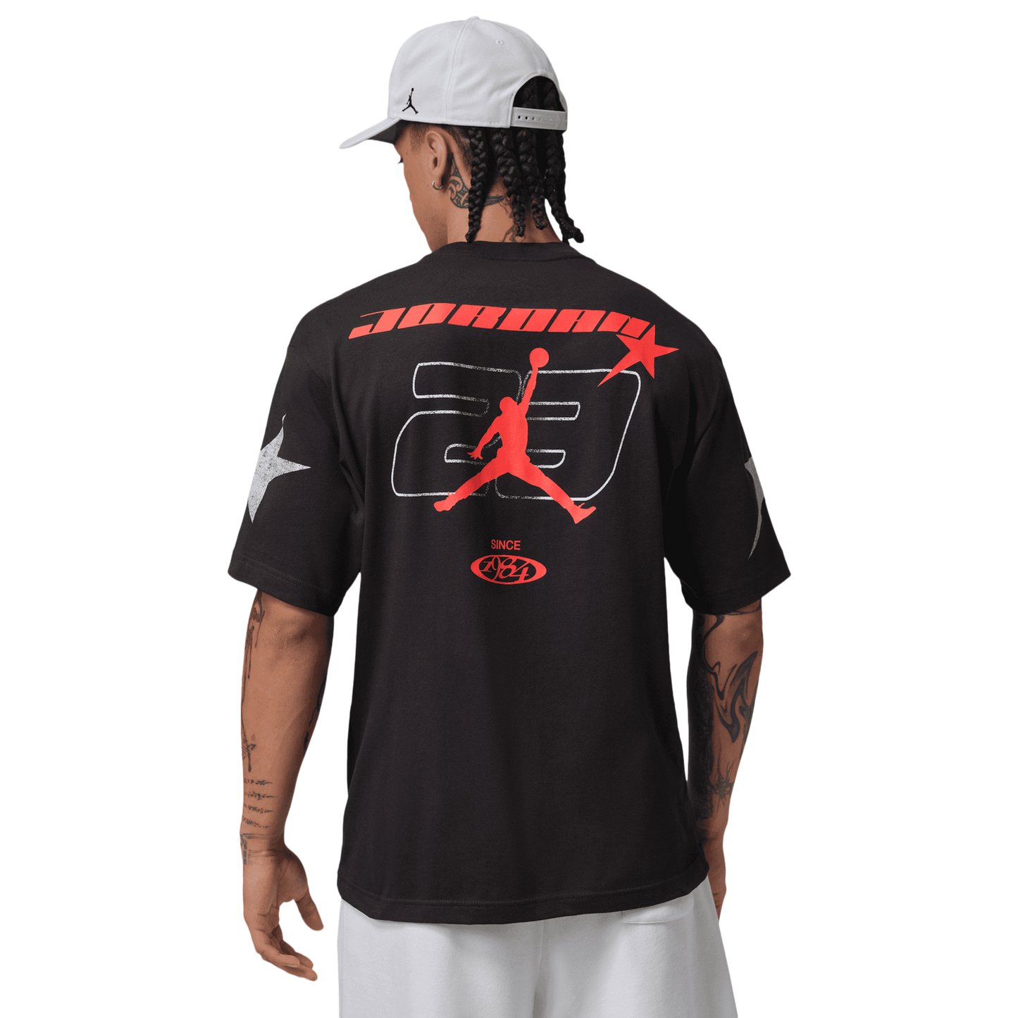 Jordan Star Graphic Short Sleeve Crew - Men's - Off Noir/Off Nor